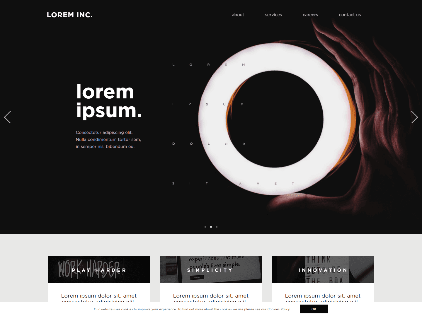 Landing page project